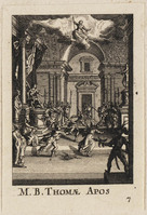 TvB G 4843
<br/>
Martyrium Thomas ("Kleine Apostelserie")
<br/>
<em>Callot, Jacques (1592 - 1635) - kopie naar</em>